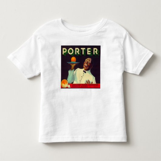 Porter Oranje LabelPorterville, CA Kinder Shirts (Voorkant)