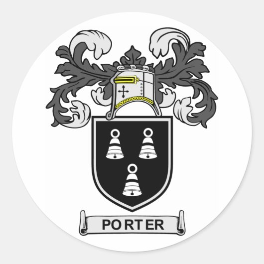 PORTER Wapen Ronde Sticker (Voorkant)