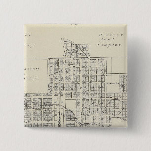 Porterville Vierkante Button 5,1 Cm