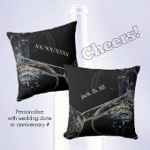 Portes À Vin Cristal Renversé Oreiller À Jeu Noir