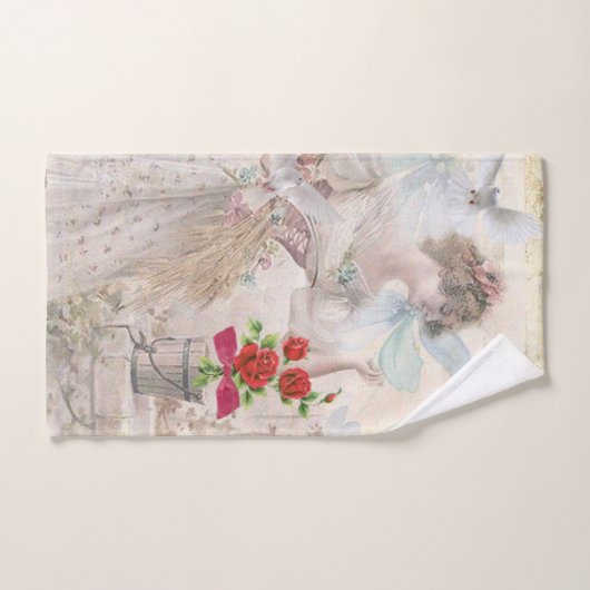 Portes blanches victoriennes ensembles de serviett (Serviette à main)