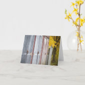 Portes de grange rustique Cartes pour notes blancs (Fleur jaune)