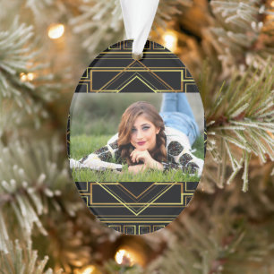 portes de motif géométrique noir et or art déco