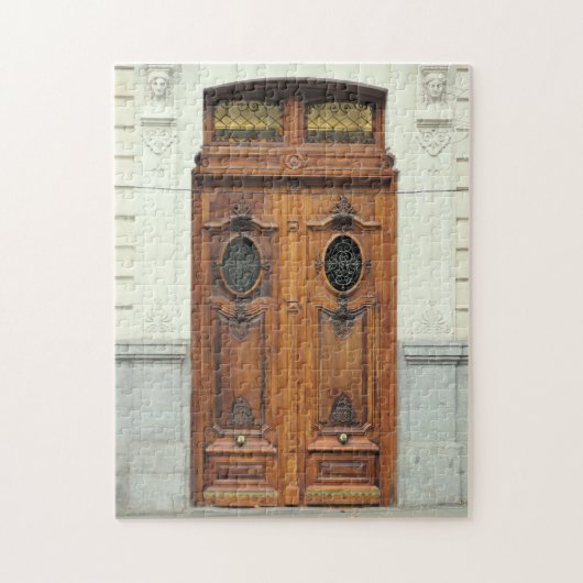 Portes en bois à Madrid, Espagne Puzzle (Vertical)