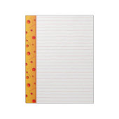 Portes et lignes rouges orange amusant Bloc-notes (Tourné)