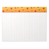 Portes et lignes rouges orange amusant Bloc-notes (Devant)