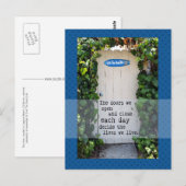 Portes nous carte postale de photographie de porte (Devant / Derrière)