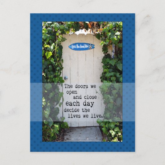 Portes nous carte postale de photographie de porte (Devant)