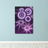 Portes psychédéliques Toile d'Imaginaire violet (Insitu (Plancher de Bois))