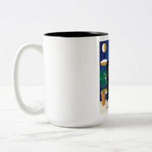Portes sont mon jambage Mug Art Déco à blocs de