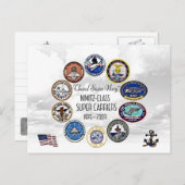 PORTEURS D'AÉRONEFS DE LA CLASSE NIMITZ - CARTE PO (Devant / Derrière)