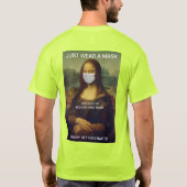 PORTEZ JUSTE UN MASQUE T-shirt Mona Lisa haute vis (Dos)