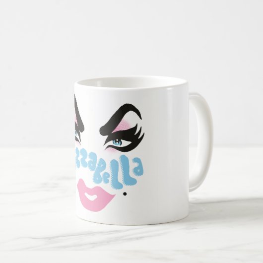 "Portez mon visage !" Tasse de café (Devant droit)