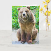 PORTEZ UN HUG GRIZZLY PORTEZ DES CARTES D'ANNIVERS (Fleur jaune)