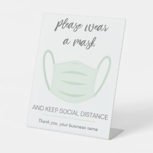 Portez un masque, panneau commercial personnalisé