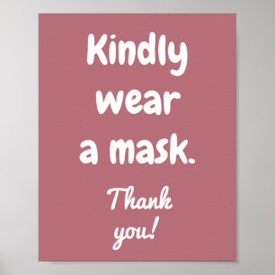 Portez une affiche Masque