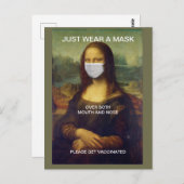 PORTEZ UNE CARTE POSTALE MASK MONA LISA (Devant / Derrière)