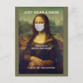 PORTEZ UNE CARTE POSTALE MASK MONA LISA (Devant)