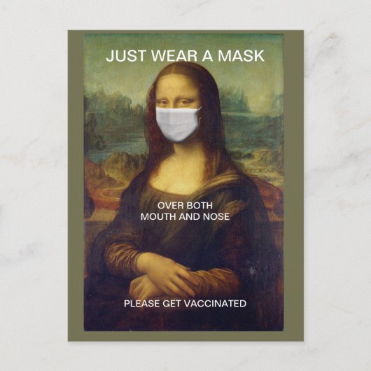 PORTEZ UNE CARTE POSTALE MASK MONA LISA (Devant)