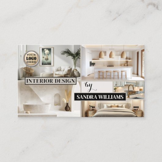 Portfolio Photo Collage Interieurontwerp Visitekaartje (Voorkant)