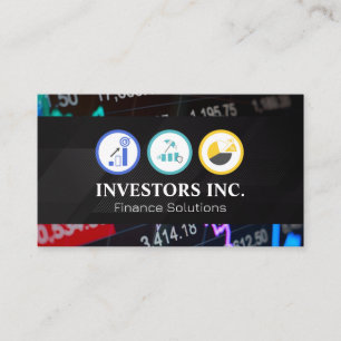 Portfolio pictogrammen Financiële markten Visitekaartje