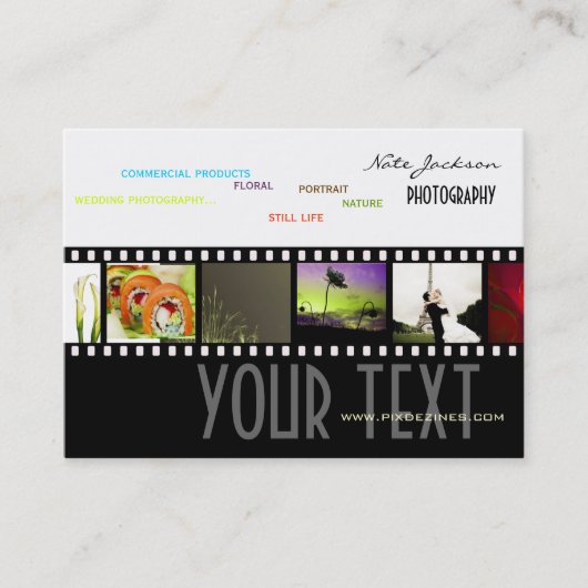 Portfolio visitekaartjes foto's sjabloon (Voorkant)