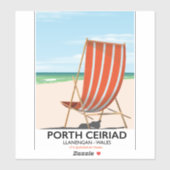 Porth Ceiriad Wales Beach Sticker (Vel)