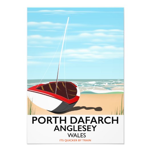 Porth Dafarch, Anglesey vintage poster (Voorkant)