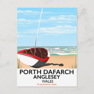 Porth Dafarch, Anglesey vintage reisposter Briefkaart