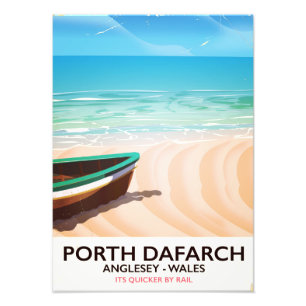 Porth Dafarch, Anglesey Welsh strand poster
