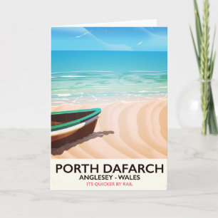 Porth Dafarch, Anglesey Welsh strand poster Feestdagen Kaart