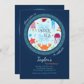 Porthole aan de uitnodiging van het Zee (Voorkant / Achterkant)