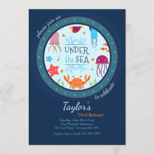 Porthole aan de uitnodiging van het Zee