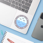 Porthole Sticker (Laptop met iPhone)