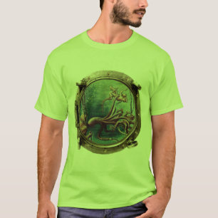 Porthole Uitzicht van duikers met een octopus T-shirt