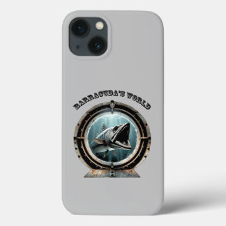 Porthole Uitzicht van een Barracuda Vis Onderwater iPhone 13 Hoesje