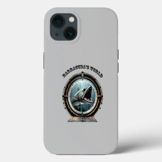 Porthole Uitzicht van een Barracuda Vis Onderwater iPhone 13 Hoesje