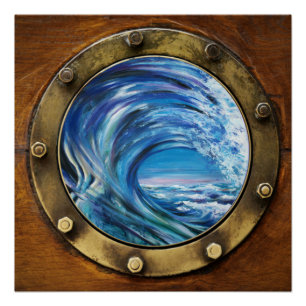 Porthole Wave Poster Perfect Poster