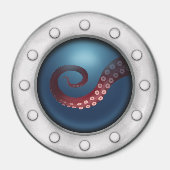 Porthole Window in het Diepe Zee Steampunk Magneet (Voorkant)