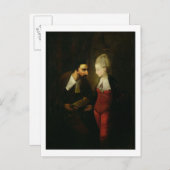 Portia en Shylock uit 'The Merchant of Venice' A Briefkaart (Voorkant / Achterkant)