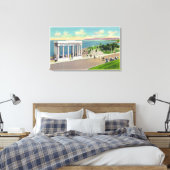 Portico over Plymouth Rock Uitzicht Plymouth Canvas Afdruk (Insitu (Slaapkamer))