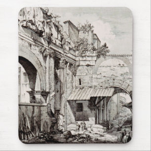 Portico van Octavia Rome Zwart en Wit Kunst Muismat