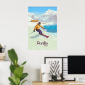 Portillo Chili Ski Resort Reisposter Poster (Thuiskantoor)