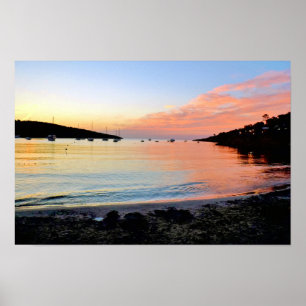Portinatx Ibiza Zonsondergang Zeegezicht Poster