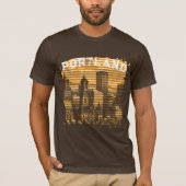 Portland Ajouter Nom Orange Graphic T-Shirt (Devant)