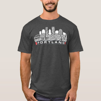 Portland Basketbalteam 23 speler Roster Portland T-shirt