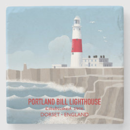 Portland Bill-vuurtoren Stenen Onderzetter