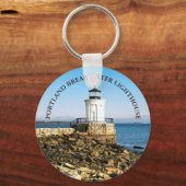 Portland Breakwater Lighthouse, Maine Sleutelhange Sleutelhanger (Voorkant)