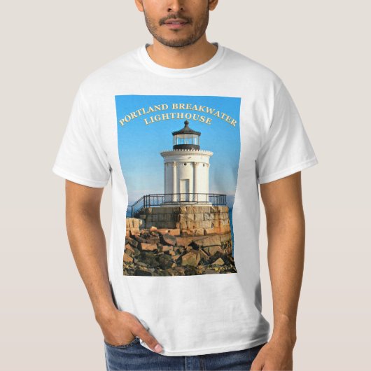 Portland Breakwater Lighthouse, Maine T-Shirt (Voorkant)