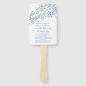 Portland Casco Bay Map Wedding Program Elegant Handwaaier (Voorkant)